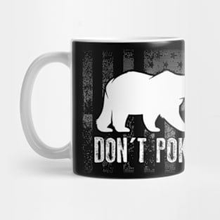 Dont Poke Bear Cute Superhero Bear Usa Mug